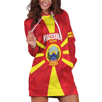Custom Macedonia Football Hoodie Dress Risovi Napred Makedonija