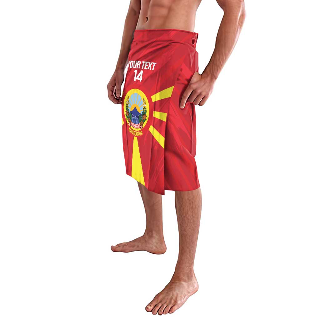 Custom Macedonia Football Lavalava Risovi Napred Makedonija
