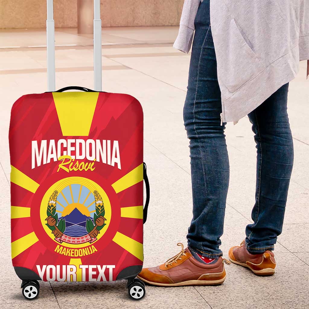 Custom Macedonia Football Luggage Cover Risovi Napred Makedonija