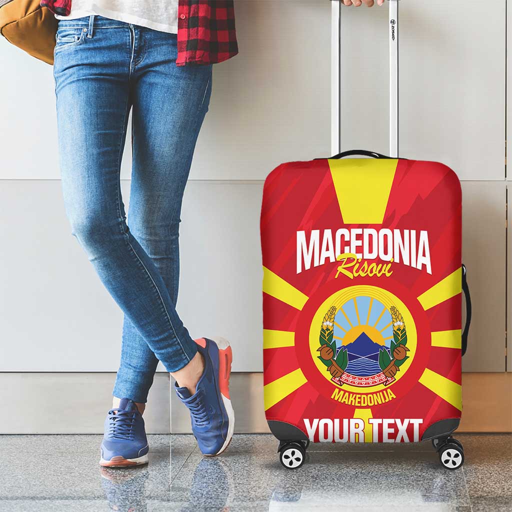 Custom Macedonia Football Luggage Cover Risovi Napred Makedonija