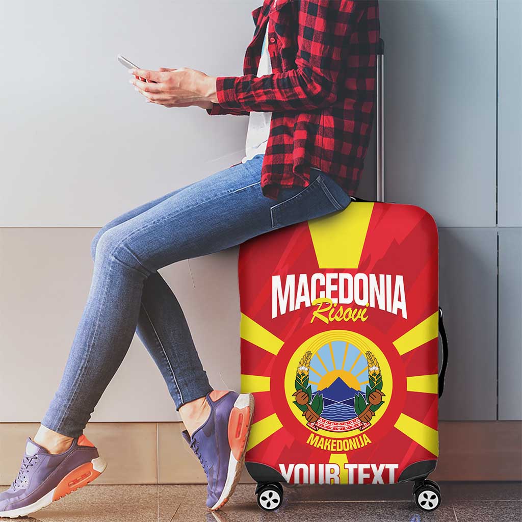 Custom Macedonia Football Luggage Cover Risovi Napred Makedonija