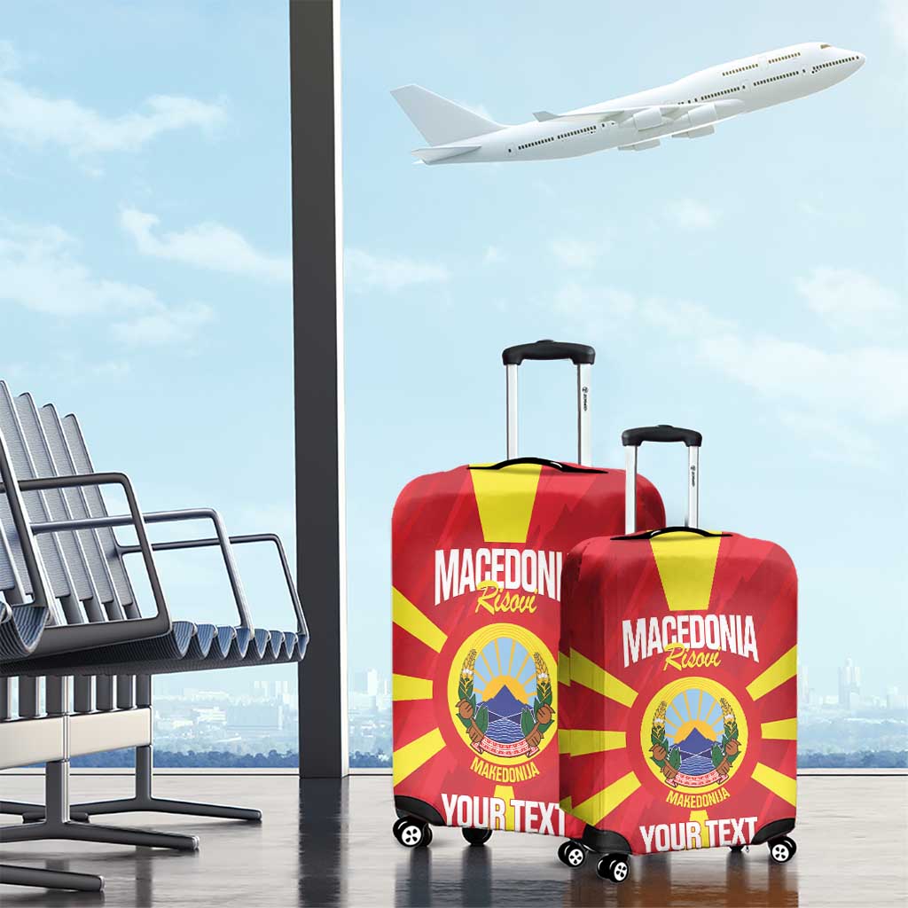 Custom Macedonia Football Luggage Cover Risovi Napred Makedonija