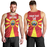 Custom Macedonia Football Men Tank Top Risovi Napred Makedonija