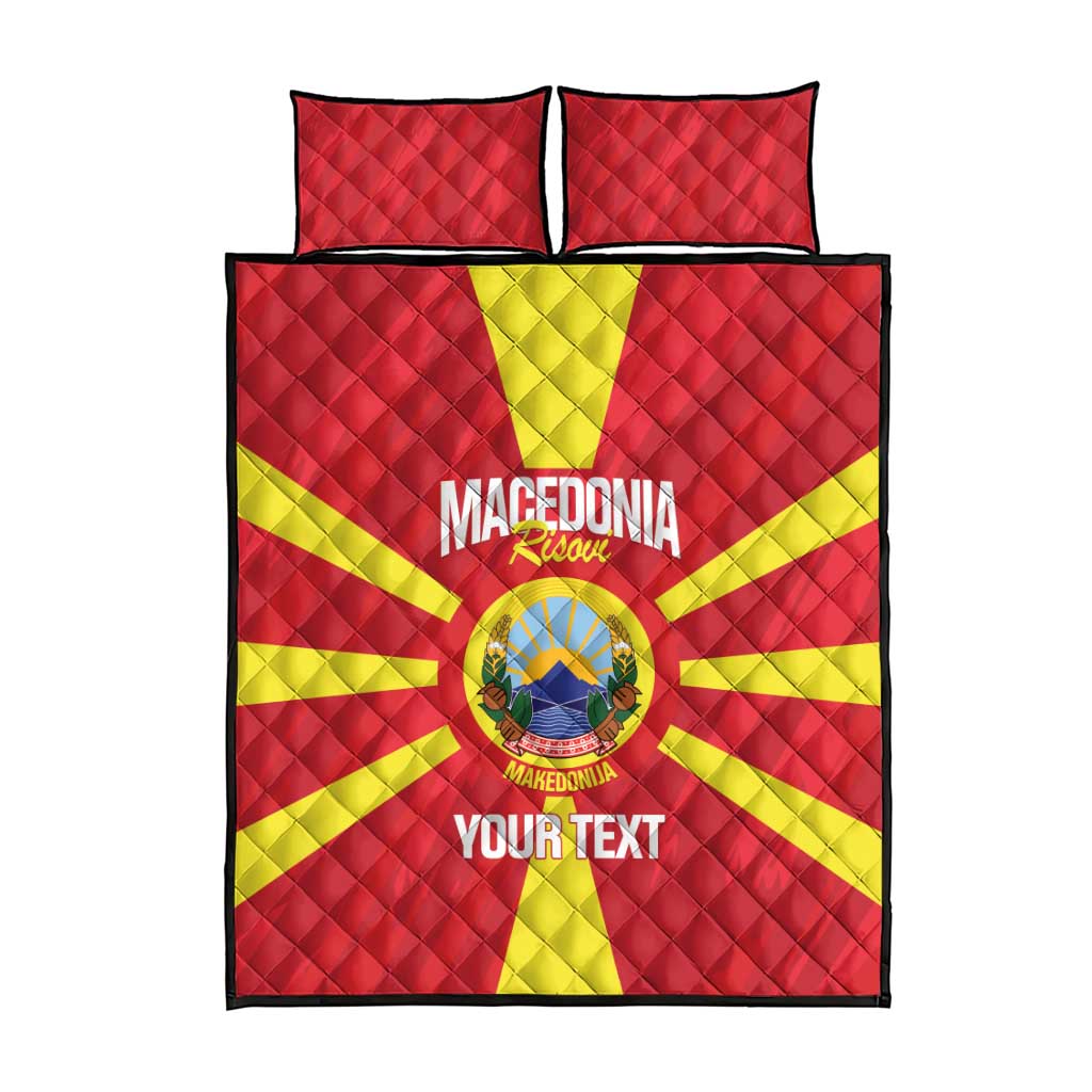 Custom Macedonia Football Quilt Bed Set Risovi Napred Makedonija