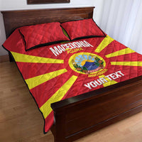 Custom Macedonia Football Quilt Bed Set Risovi Napred Makedonija