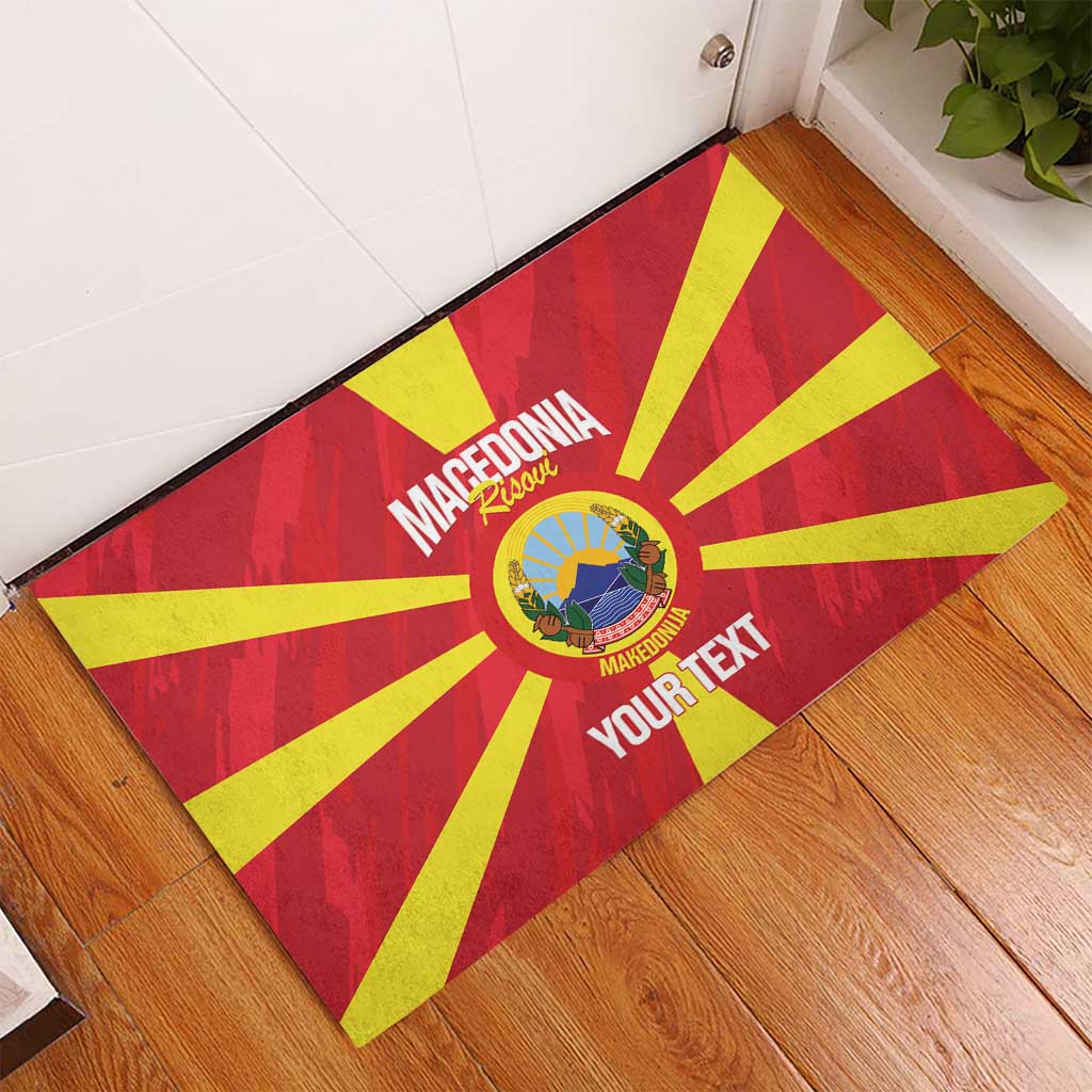 Custom Macedonia Football Rubber Doormat Risovi Napred Makedonija