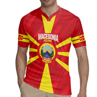 Custom Macedonia Football Rugby Jersey Risovi Napred Makedonija