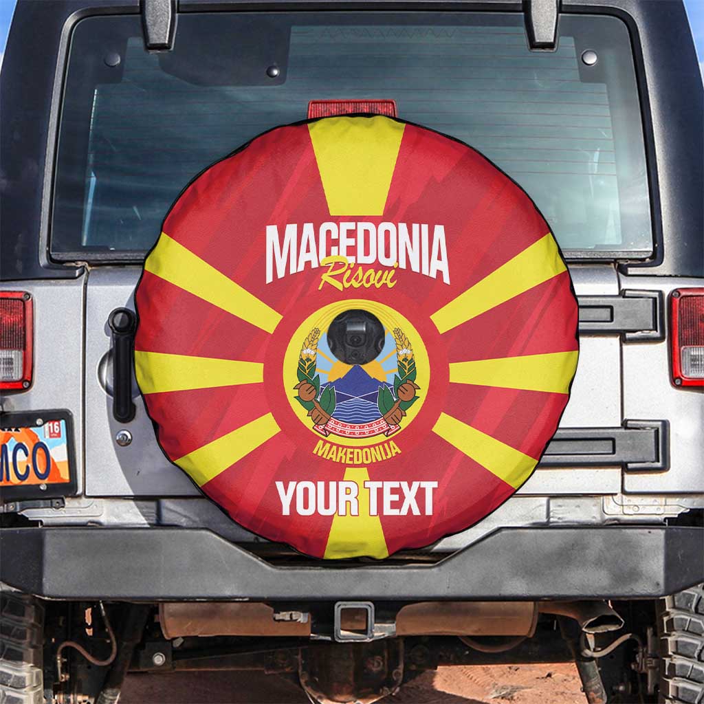 Custom Macedonia Football Spare Tire Cover Risovi Napred Makedonija