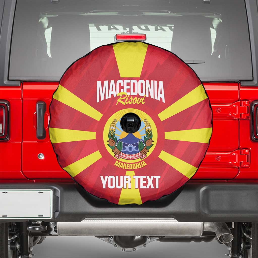 Custom Macedonia Football Spare Tire Cover Risovi Napred Makedonija