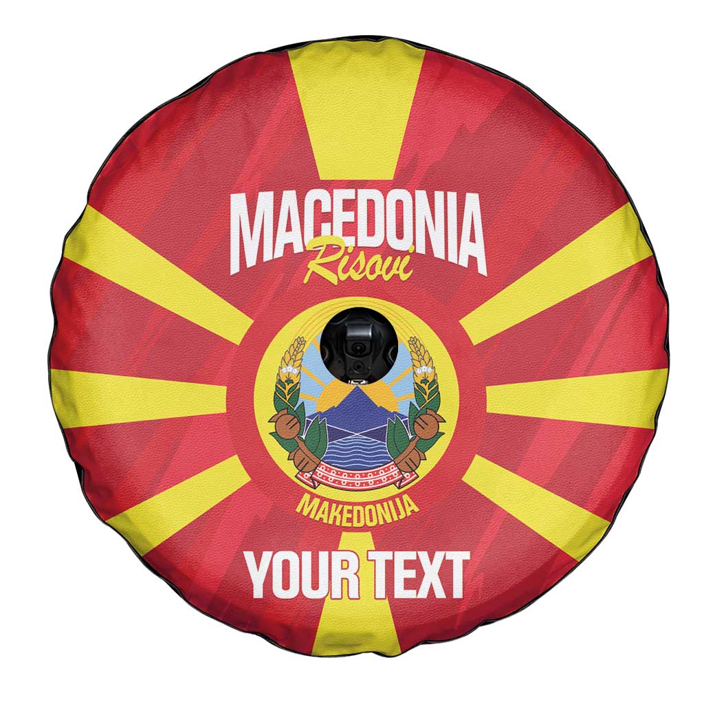 Custom Macedonia Football Spare Tire Cover Risovi Napred Makedonija