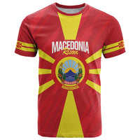 Custom Macedonia Football T Shirt Risovi Napred Makedonija