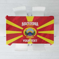 Custom Macedonia Football Tablecloth Risovi Napred Makedonija