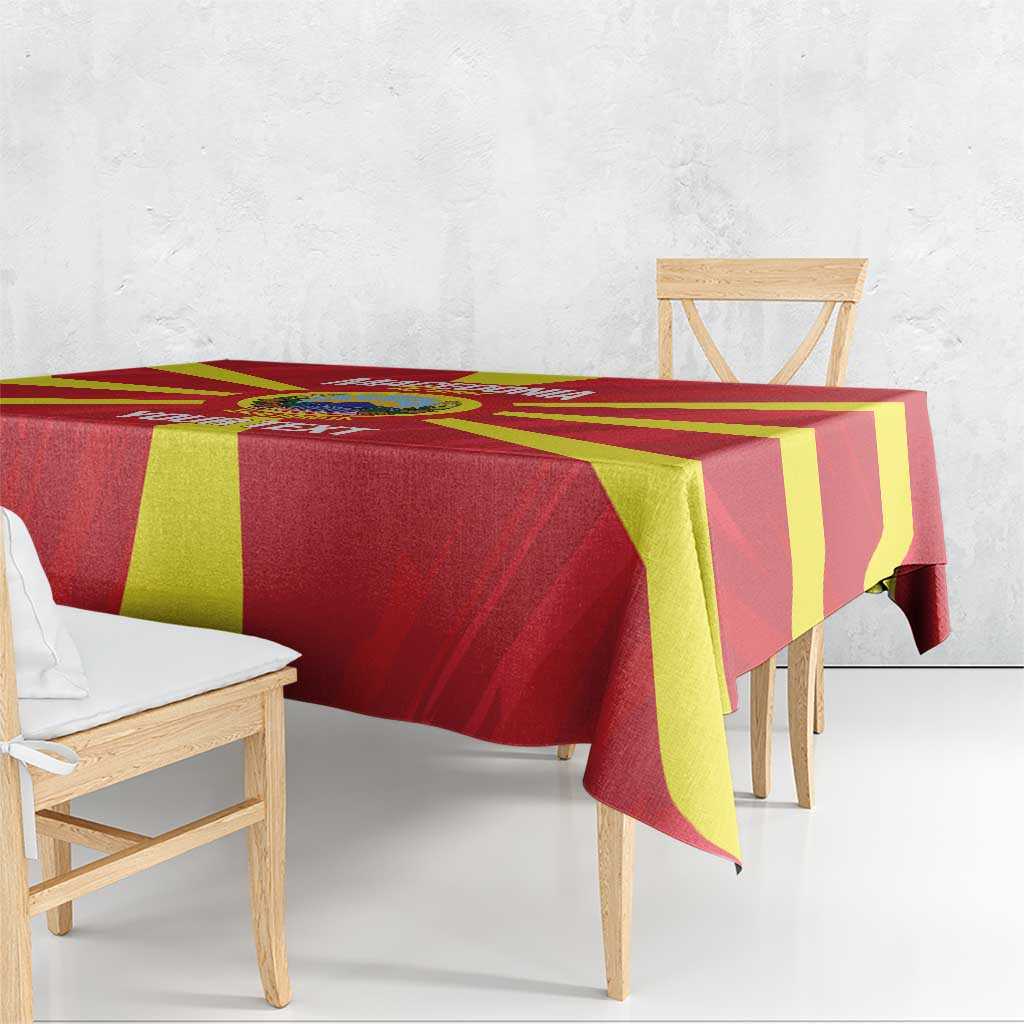 Custom Macedonia Football Tablecloth Risovi Napred Makedonija