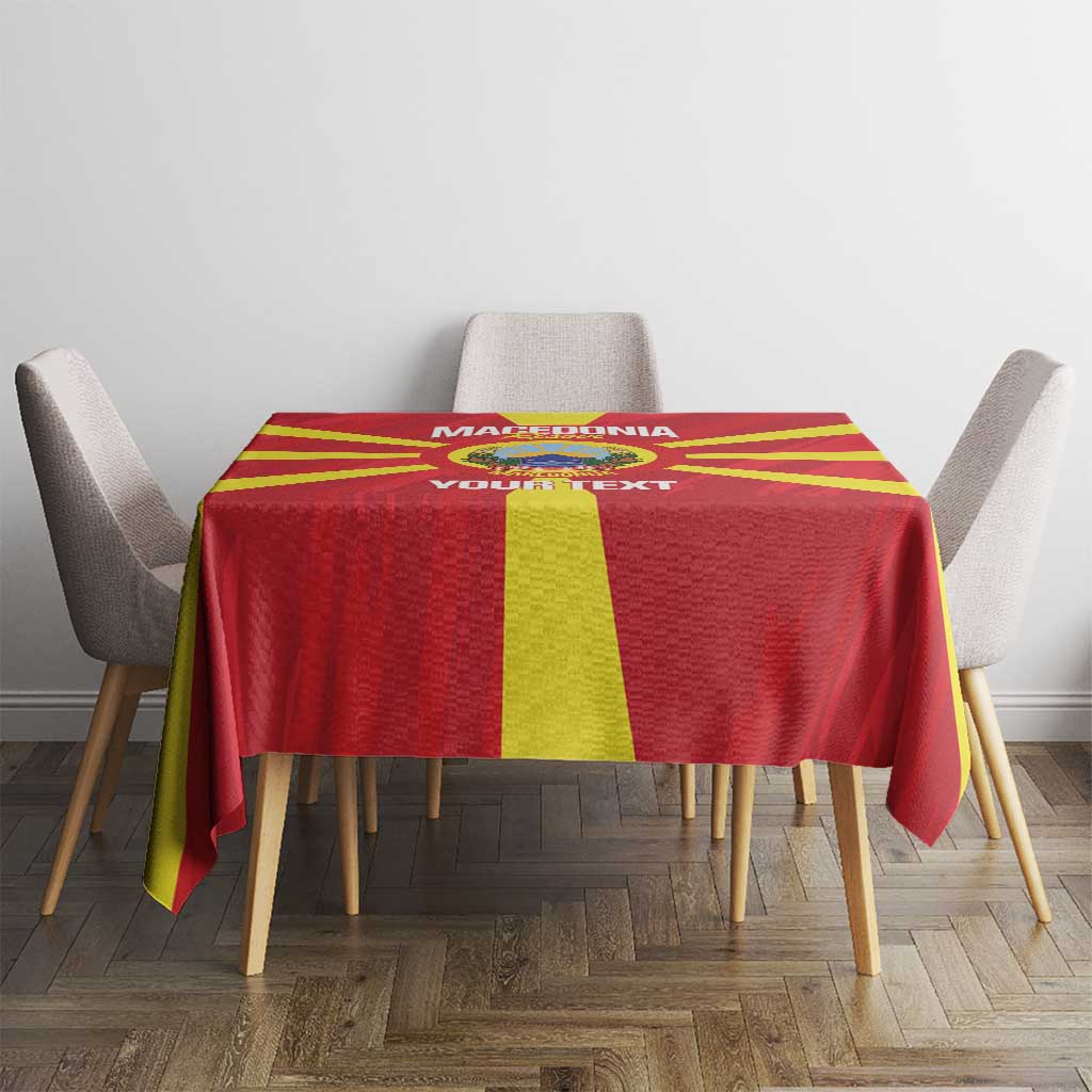 Custom Macedonia Football Tablecloth Risovi Napred Makedonija