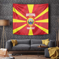 Custom Macedonia Football Tapestry Risovi Napred Makedonija