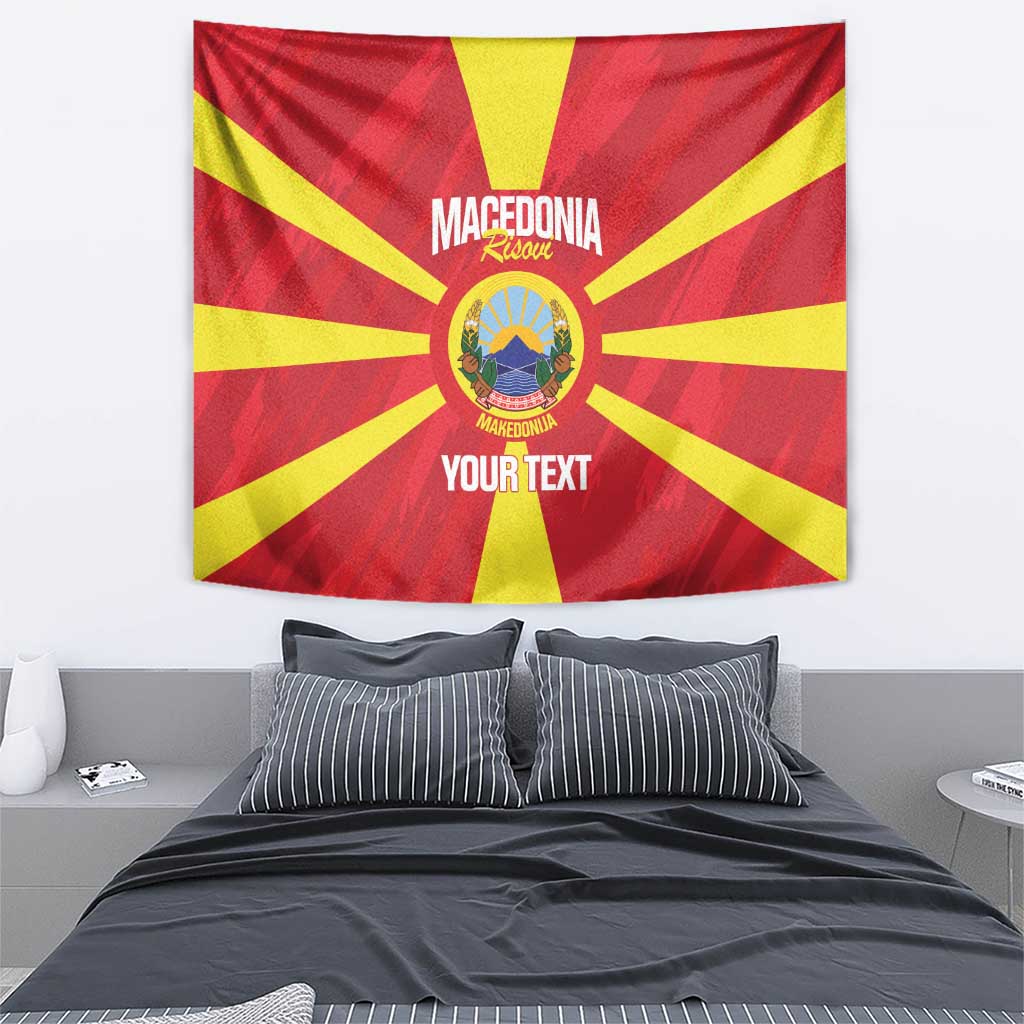 Custom Macedonia Football Tapestry Risovi Napred Makedonija
