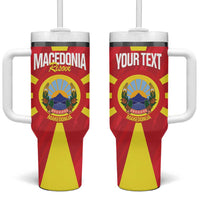 Custom Macedonia Football Tumbler With Handle Risovi Napred Makedonija