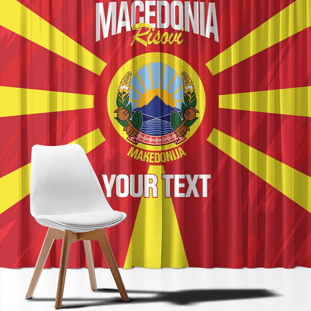 Custom Macedonia Football Window Curtain Risovi Napred Makedonija