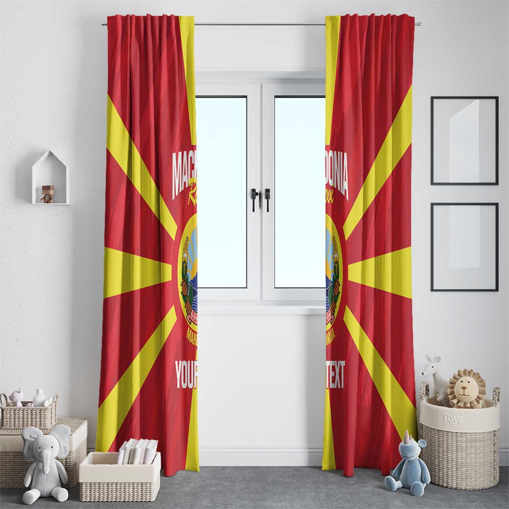 Custom Macedonia Football Window Curtain Risovi Napred Makedonija
