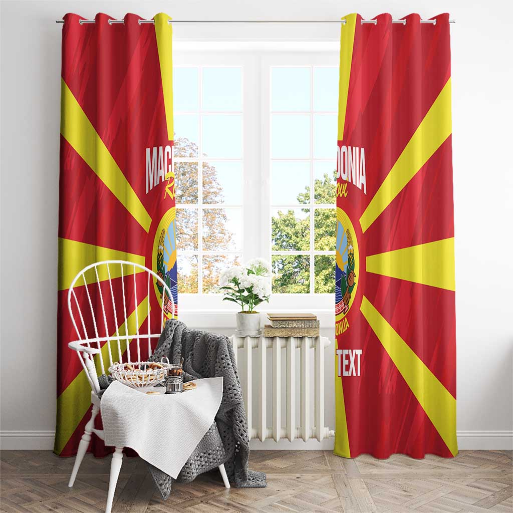 Custom Macedonia Football Window Curtain Risovi Napred Makedonija