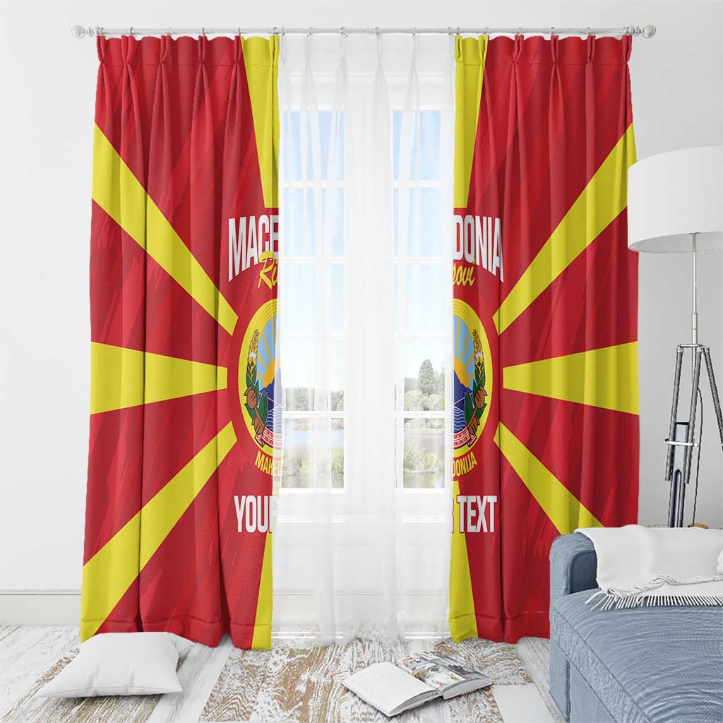 Custom Macedonia Football Window Curtain Risovi Napred Makedonija