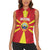 Custom Macedonia Football Women Sleeveless Polo Shirt Risovi Napred Makedonija