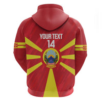 Custom Macedonia Football Zip Hoodie Risovi Napred Makedonija