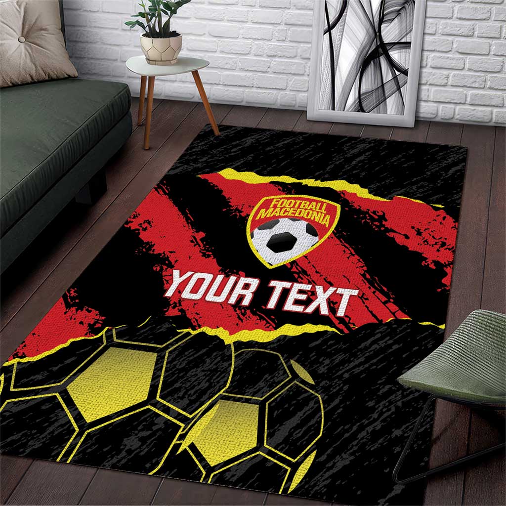 Custom Macedonia Football Area Rug Go Champions Risovi