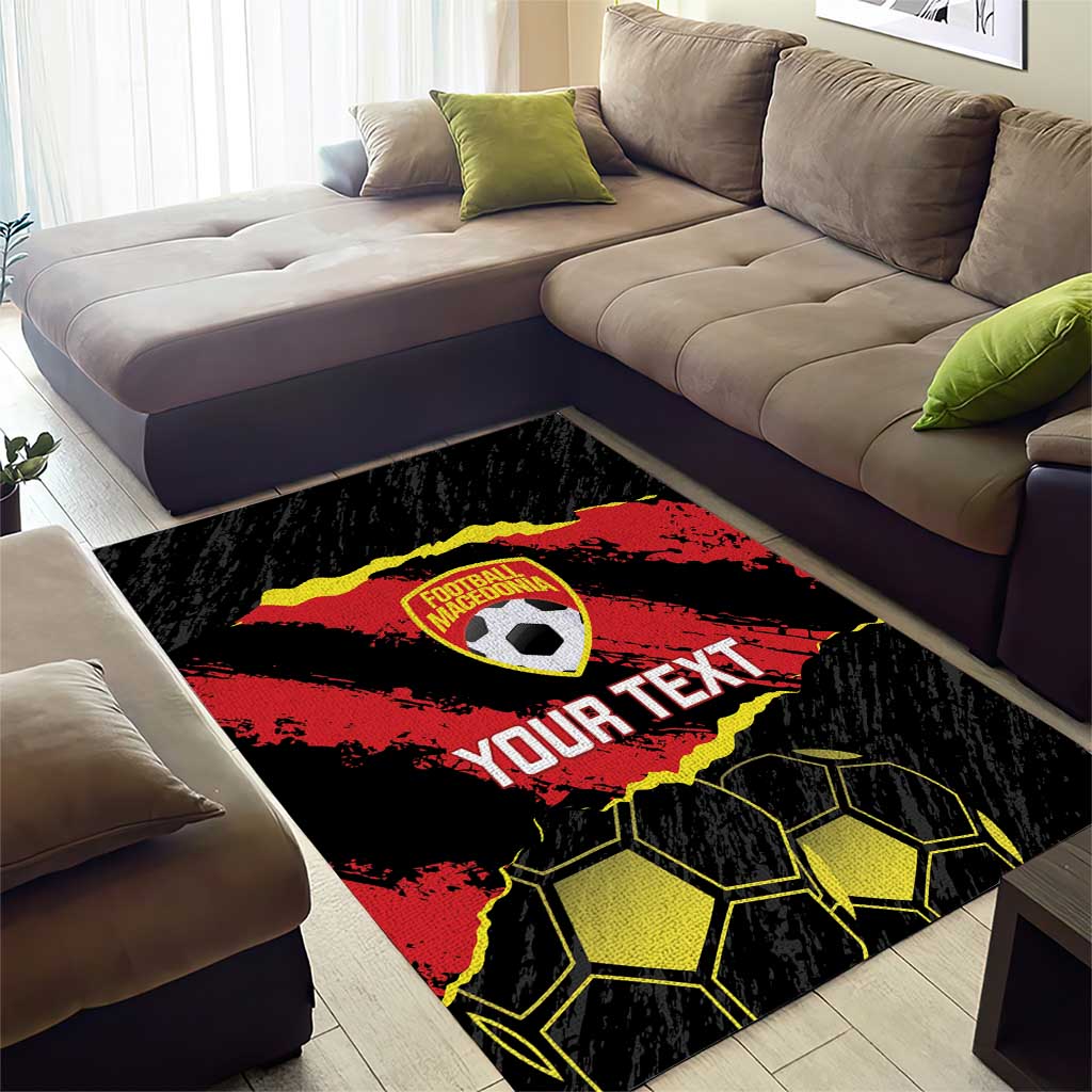 Custom Macedonia Football Area Rug Go Champions Risovi