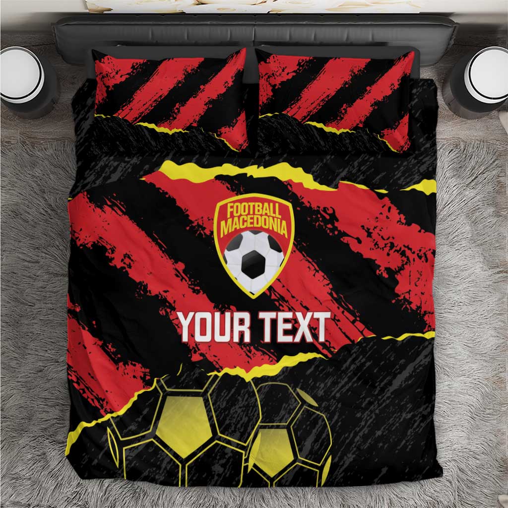 Custom Macedonia Football Bedding Set Go Champions Risovi
