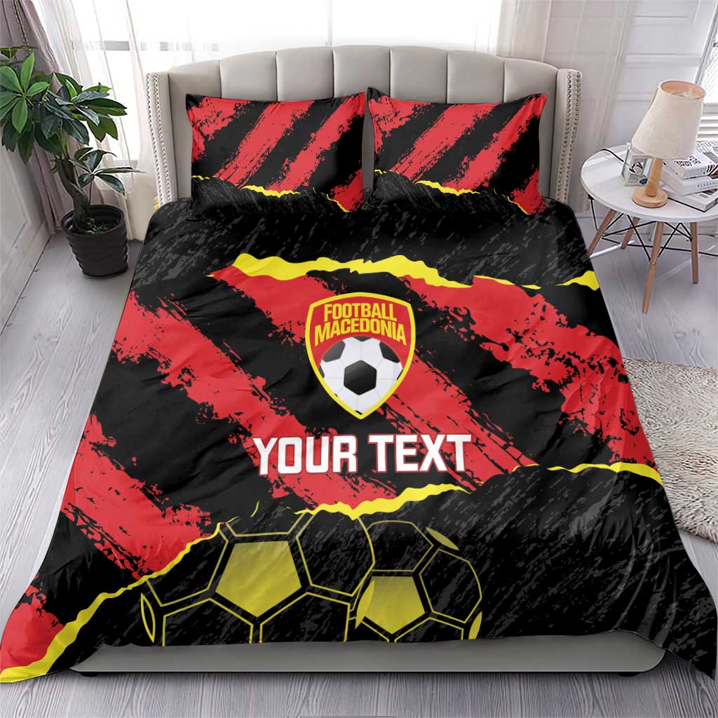 Custom Macedonia Football Bedding Set Go Champions Risovi