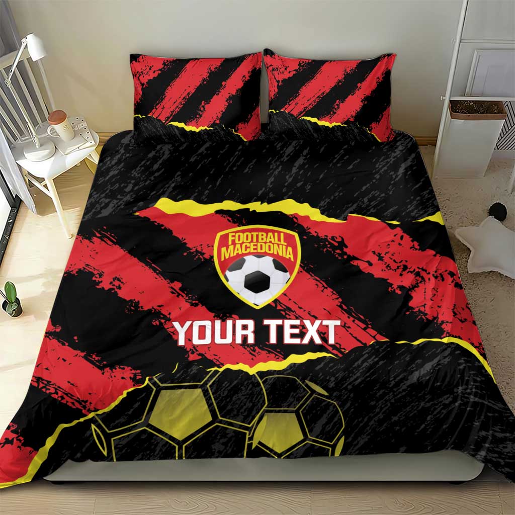 Custom Macedonia Football Bedding Set Go Champions Risovi
