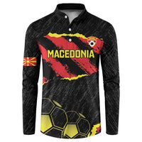 Custom Macedonia Football Button Sweatshirt Go Champions Risovi