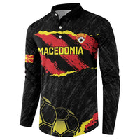Custom Macedonia Football Button Sweatshirt Go Champions Risovi