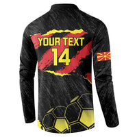 Custom Macedonia Football Button Sweatshirt Go Champions Risovi