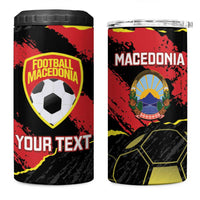 Custom Macedonia Football 4 in 1 Can Cooler Tumbler Go Champions Risovi