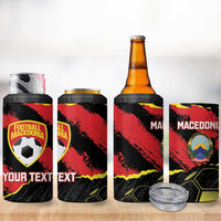 Custom Macedonia Football 4 in 1 Can Cooler Tumbler Go Champions Risovi