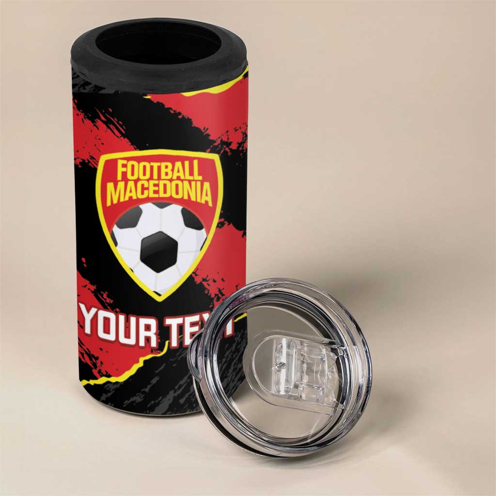 Custom Macedonia Football 4 in 1 Can Cooler Tumbler Go Champions Risovi