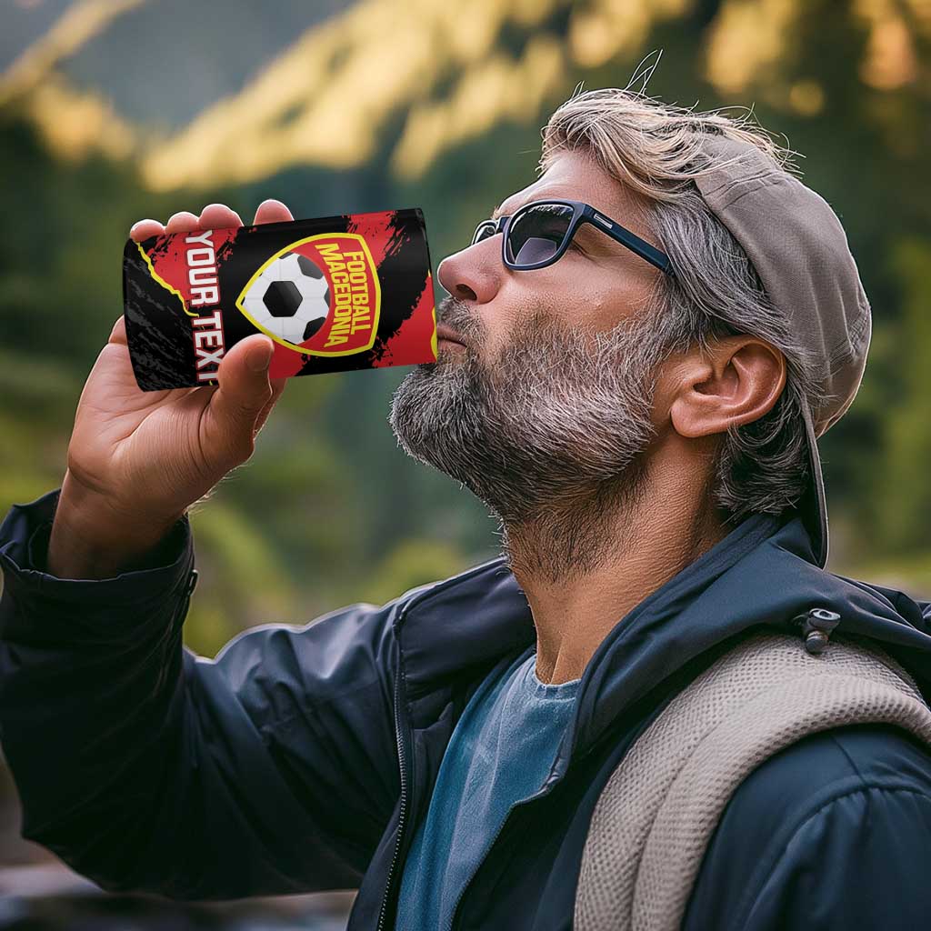 Custom Macedonia Football 4 in 1 Can Cooler Tumbler Go Champions Risovi