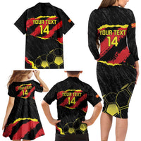 Custom Macedonia Football Family Matching Long Sleeve Bodycon Dress and Hawaiian Shirt Go Champions Risovi