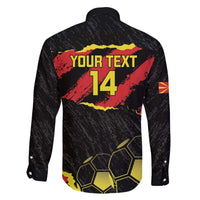 Custom Macedonia Football Family Matching Off The Shoulder Long Sleeve Dress and Hawaiian Shirt Go Champions Risovi