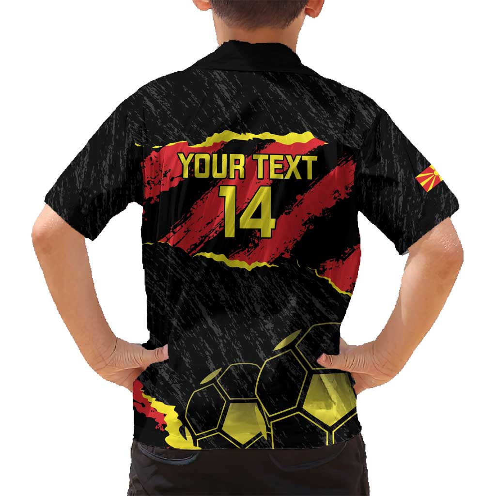 Custom Macedonia Football Family Matching Off Shoulder Maxi Dress and Hawaiian Shirt Go Champions Risovi