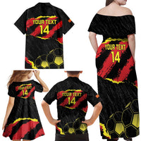 Custom Macedonia Football Family Matching Off Shoulder Maxi Dress and Hawaiian Shirt Go Champions Risovi