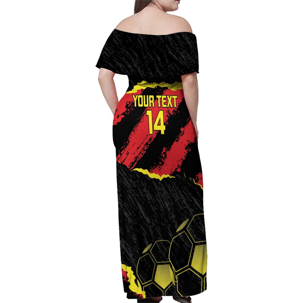 Custom Macedonia Football Family Matching Off Shoulder Maxi Dress and Hawaiian Shirt Go Champions Risovi