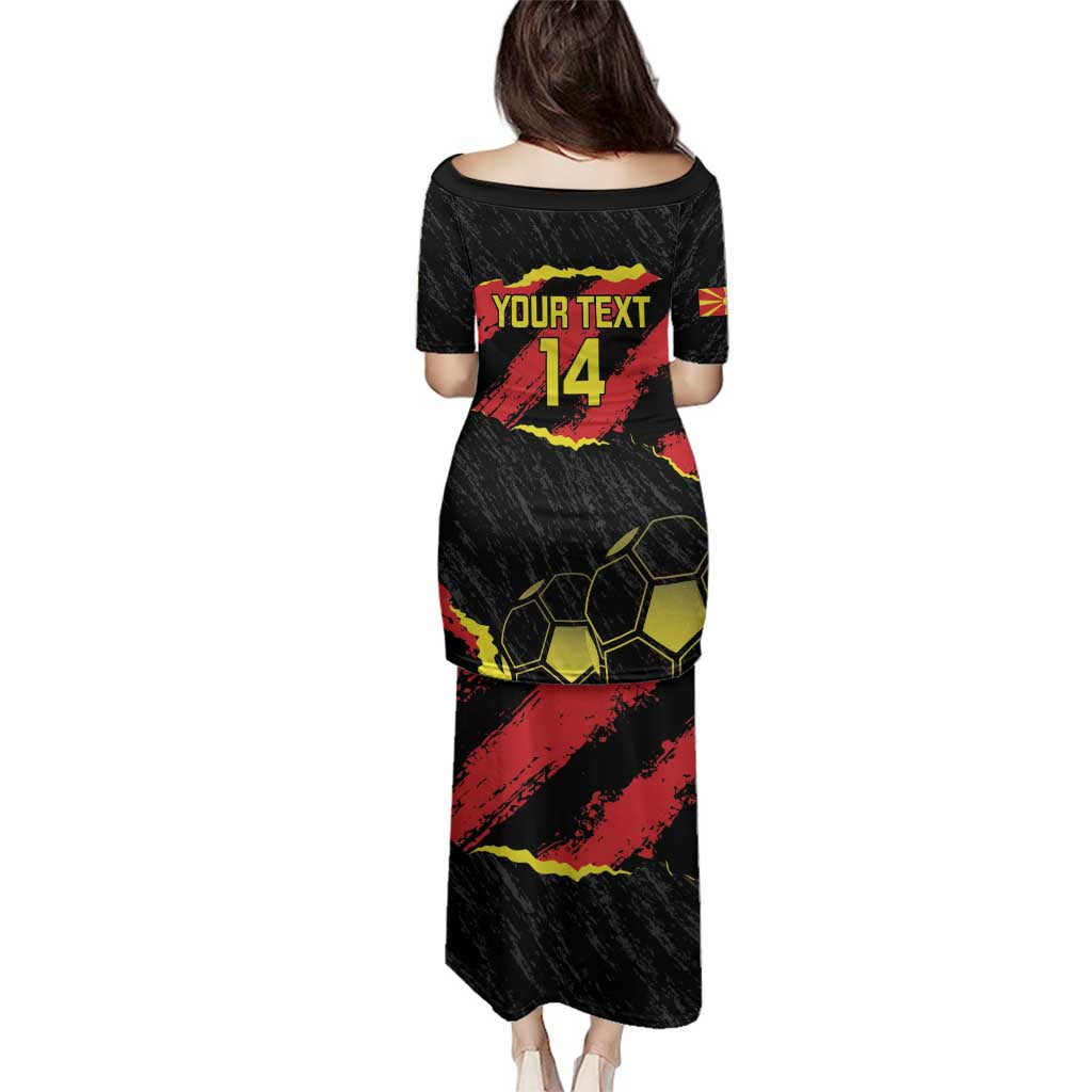 Custom Macedonia Football Family Matching Puletasi and Hawaiian Shirt Go Champions Risovi