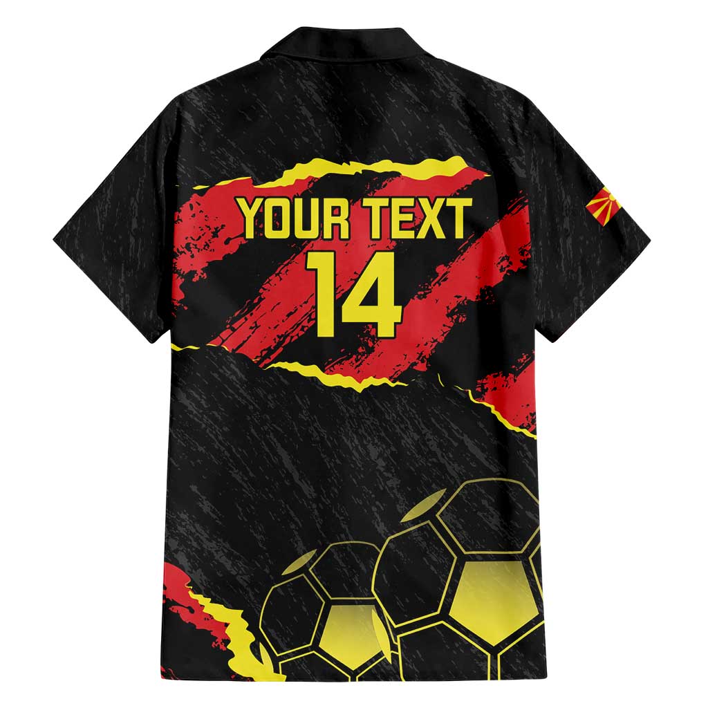 Custom Macedonia Football Family Matching Short Sleeve Bodycon Dress and Hawaiian Shirt Go Champions Risovi