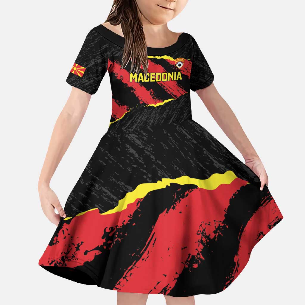 Custom Macedonia Football Family Matching Summer Maxi Dress and Hawaiian Shirt Go Champions Risovi