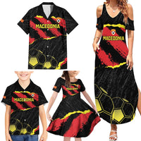 Custom Macedonia Football Family Matching Summer Maxi Dress and Hawaiian Shirt Go Champions Risovi