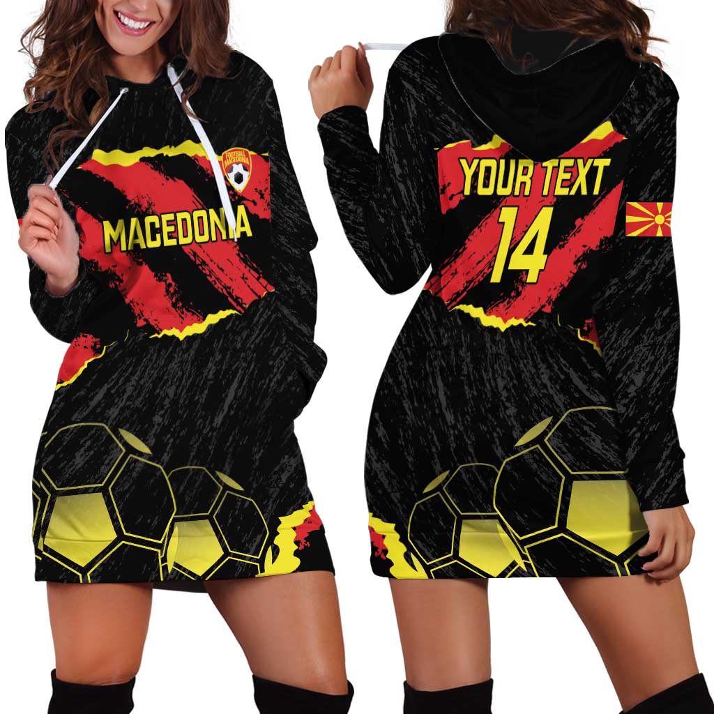 Custom Macedonia Football Hoodie Dress Go Champions Risovi