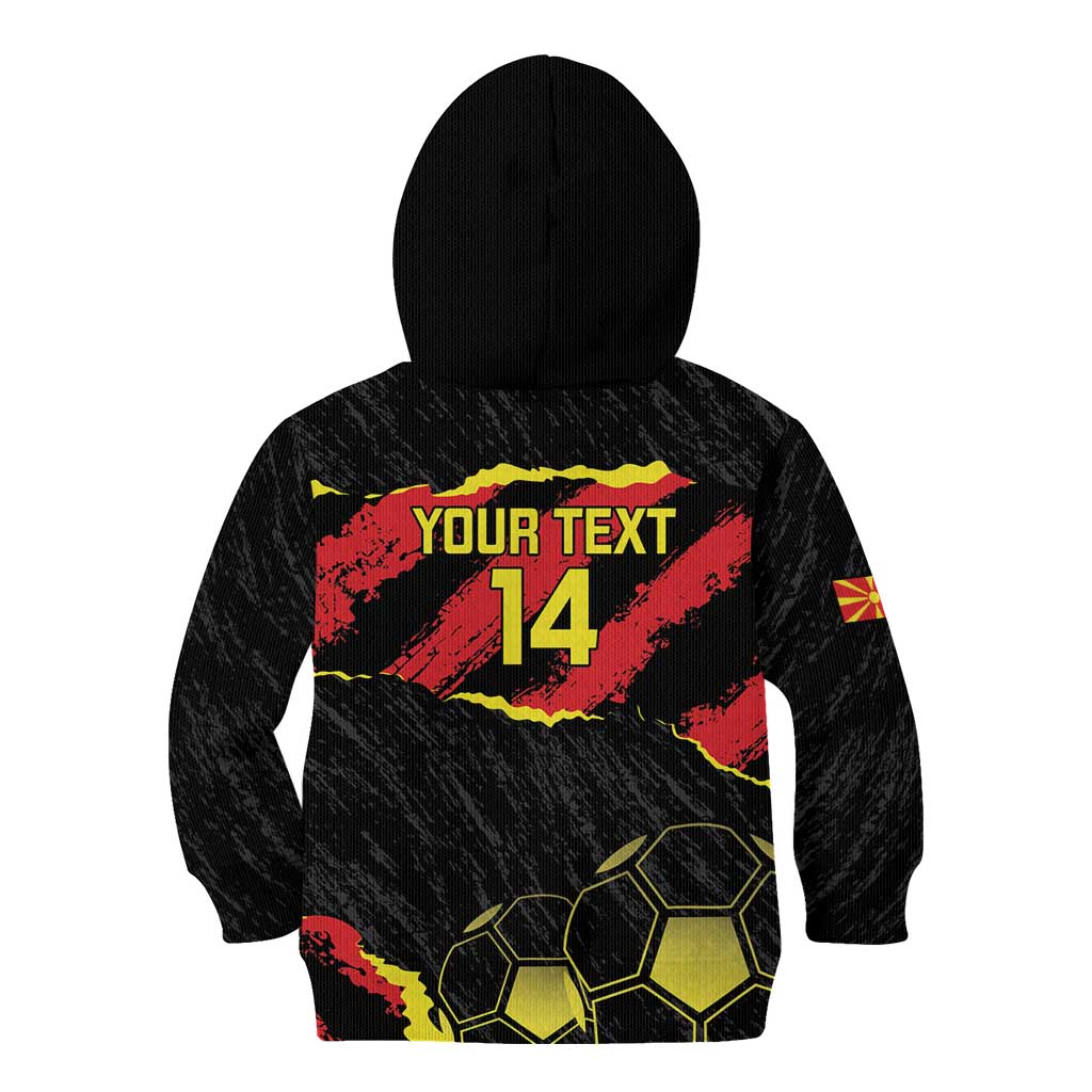 Custom Macedonia Football Kid Hoodie Go Champions Risovi